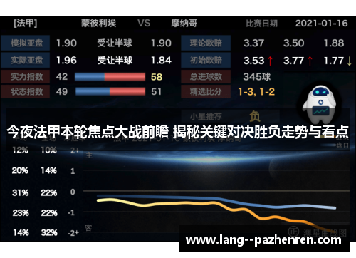 今夜法甲本轮焦点大战前瞻 揭秘关键对决胜负走势与看点